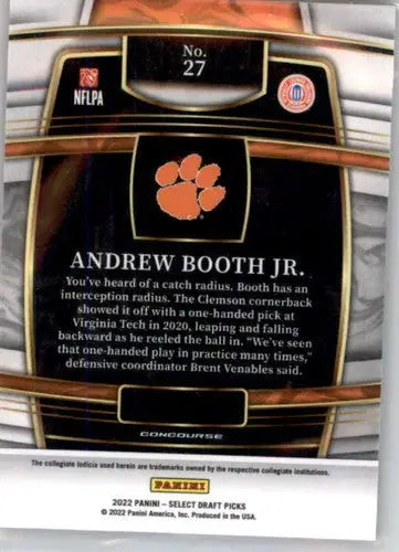 2022 Panini Select Draft Picks Blue #27 Andrew Booth Jr. NM Near Mint C ID:66454 - Trading Cards