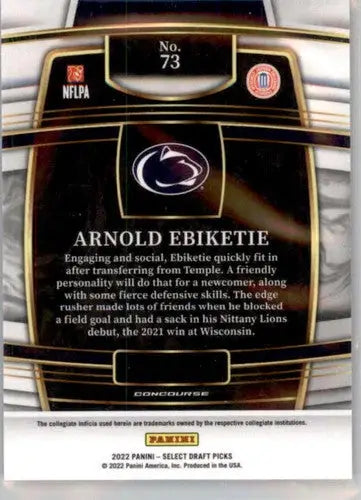2022 Panini Select Draft Picks Blue #73 Arnold Ebiketie NM Near Mint Co ID:66482 - Trading Cards
