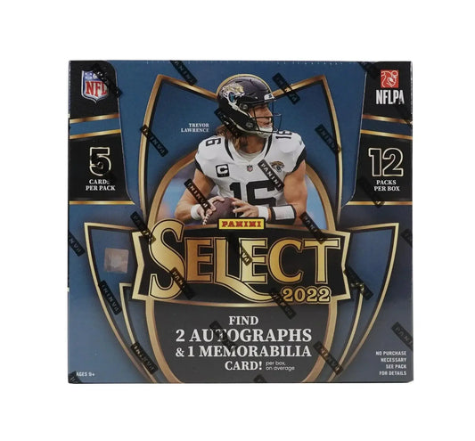 2022 Panini Select Football Hobby Box with Prizm Max, Premier Level, and Rookie Signature Cards