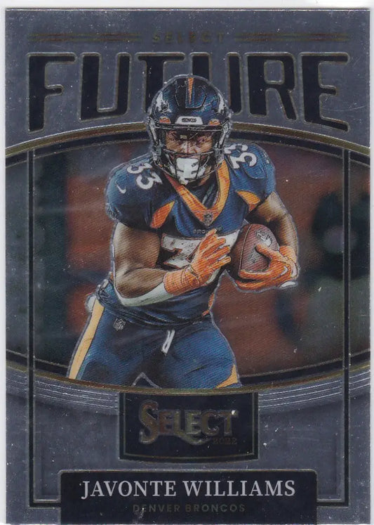 2022 Panini Select #SF-22 Javonte Williams Future Denver Broncos - Trading Cards