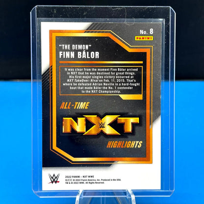 Finn Balor wrestling card from 2022 Panini WWE NXT featuring Demon Finn Balor