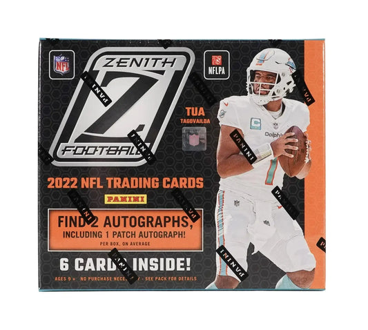 2022 Panini Zenith Football Hobby Box with rookie patch autographs and Z-Jersey autographs