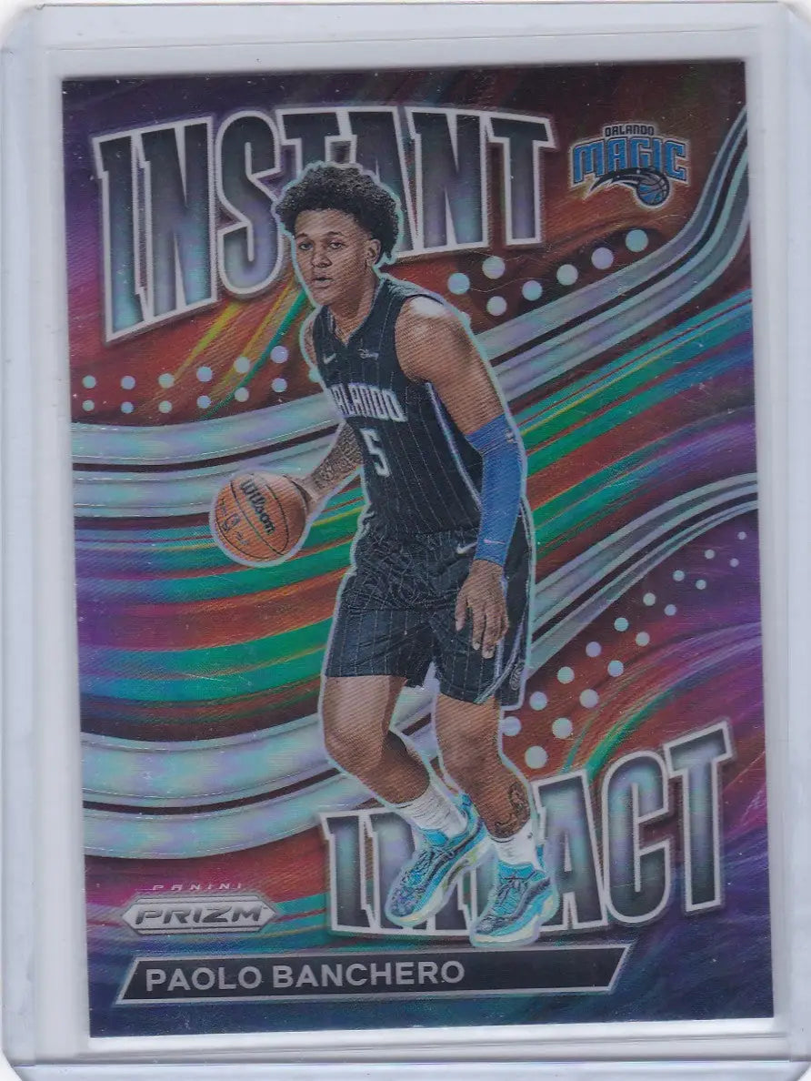 2022 PRIZM #1 PAOLO BANCHERO INSTANT IMPACT HOLO- ORLANDO MAGIC - Trading Cards