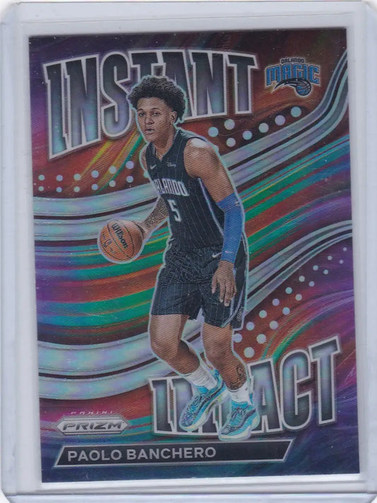 2022 PRIZM #1 PAOLO BANCHERO INSTANT IMPACT HOLO- ORLANDO MAGIC - Trading Cards