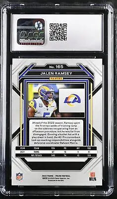 2022 Prizm Jalen Ramsey #165 Football Card CGC 8.5 for collectors and fans