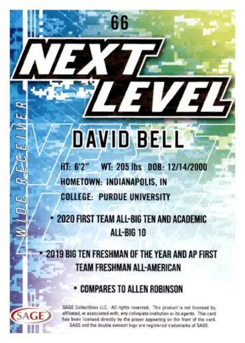 2022 Sage Low Series Gold #66 David Bell NM-MT Next Level ID:44416 - Trading Cards