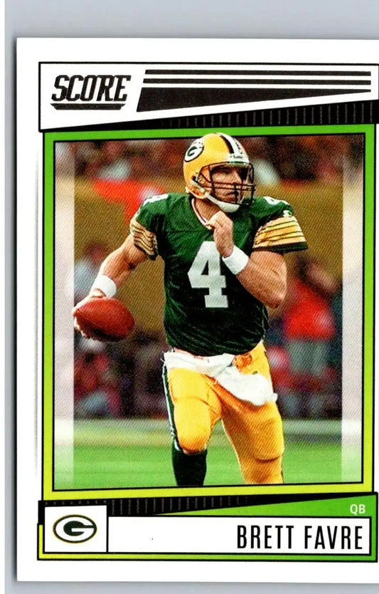 Brett Favre football card from 2022 Score #101 for collectible sports card fans
