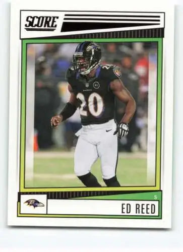 Ed Reed 2022 Score #189 football card with original gloss, ideal for collectors