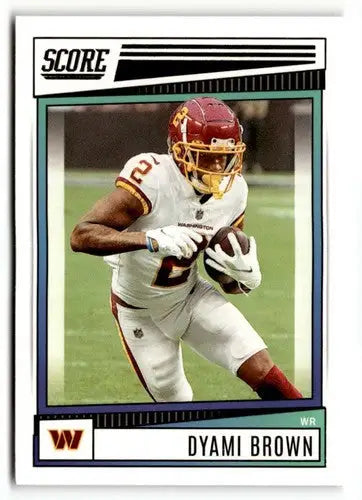 Original gloss Dyami Brown football card 2022 Score NRMT-MT display
