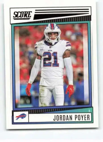 2022 Score #268 Jordan Poyer football card featuring original gloss, NM-MT condition