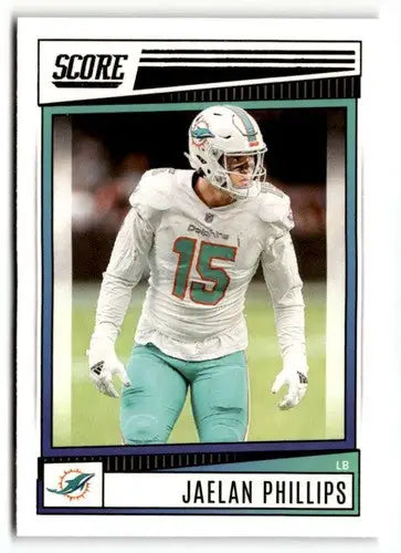 Jaelan Phillips football card with original gloss, Jaelan Phillips NRMT-MT condition