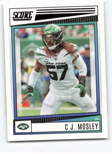 C.J. Mosley football card 2022 Score #298 NM-MT NY Jets original gloss collectible