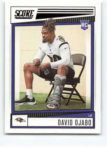 David Ojabo football card 2022 Score #315 NM-MT RC with original gloss Ravens collectible