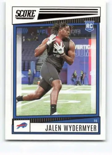 Jalen Wydermyer football card 2022 Score #370 NM-MT RC with original gloss finish