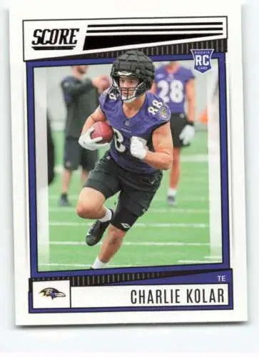 Charlie Kolar 2022 Score #374 NM-MT RC Rookie Football Card with original gloss