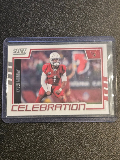 Kyler Murray football card from 2022 Score Kyler Murray Celebration series