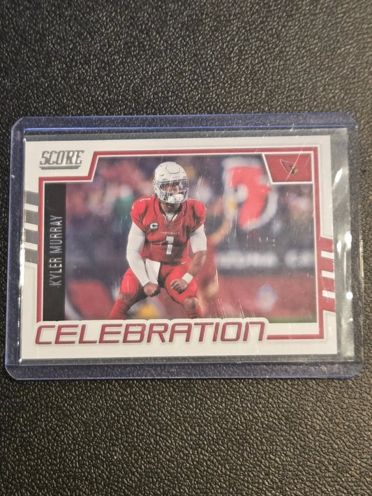 Kyler Murray football card from 2022 Score Kyler Murray Celebration series