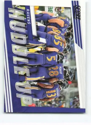 2022 Score Huddle Up #9 Baltimore Ravens football card in original gloss condition