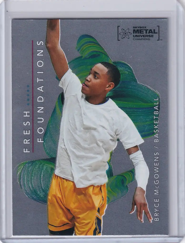 Baseball trading card of Bryce McGowens from Skybox Metal Universe Champions Fresh