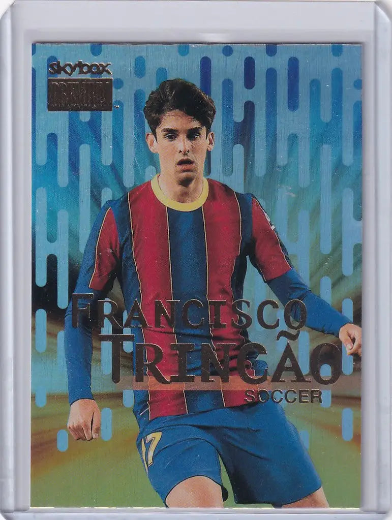 Soccer trading card of Francisco Trincao from Skybox Metal Universe Champions series