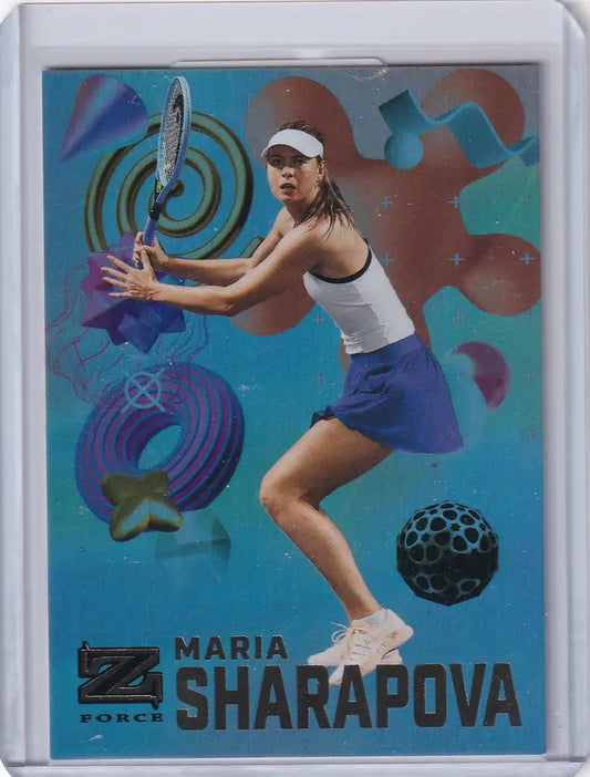 Tennis player trading card of Maria Sharapova from Skybox Metal Universe Champions