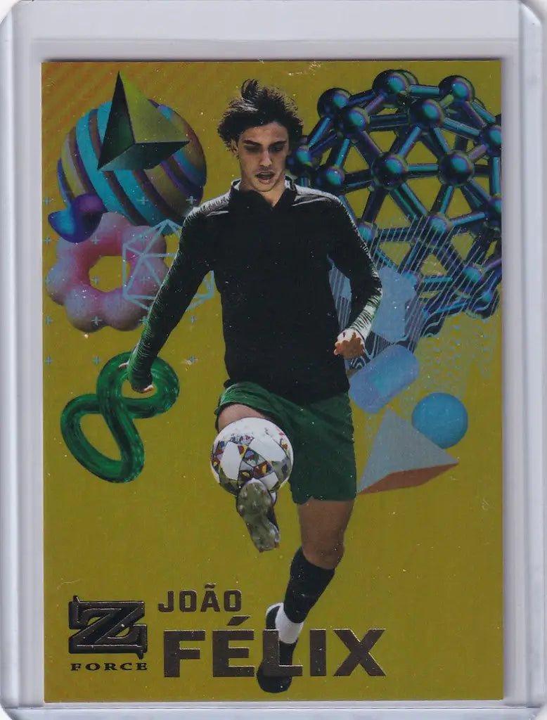 Soccer trading card of João Felix in action from Skybox Metal Universe Champions