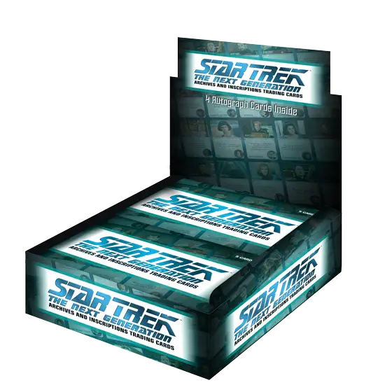 Star Trek TNG trading card box from Rittenhouse Archives featuring autographed cards
