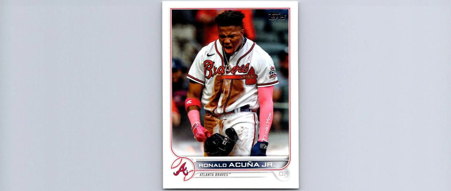 Ronald Acuña Jr. baseball card from 2022 Topps #200 for trading cards collectors