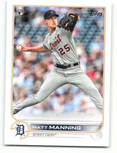 Matt Manning 2022 Topps #31 NM-MT RC Rookie Tigers card with original gloss finish