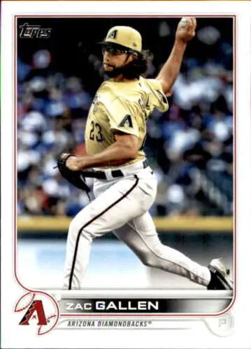 Zac Gallen baseball card from 2022 Topps #562 featuring original gloss finish