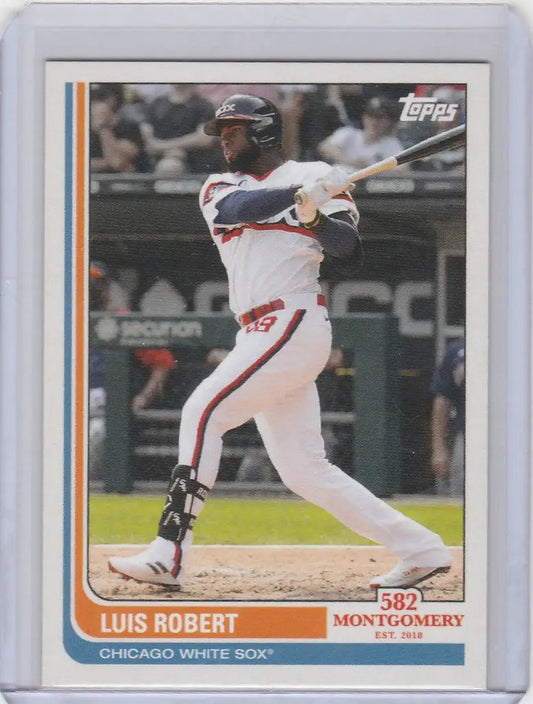 Baseball card of Luis Roberts White Sox in 2022 Topps Montgomery Club Set design