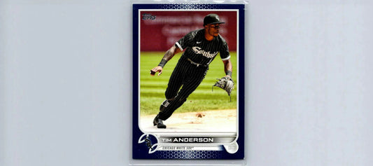 Tim Anderson baseball card from 2022 Topps #64 Tim Anderson Royal Blue collection
