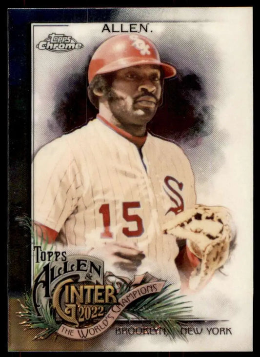 Baseball card of Dick Allen in Chicago White Sox jersey number 15 from Topps Allen