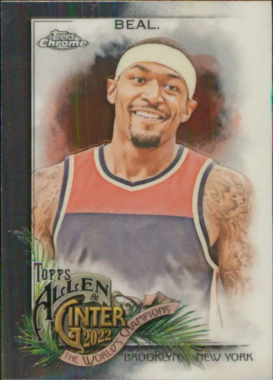 Basketball trading card of Bradley Beal in Brooklyn jersey, Topps Allen and Ginter