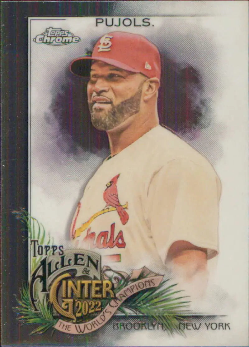 Albert Pujols St. Louis Cardinals baseball card from 2022 Topps Allen & Ginter Chrome