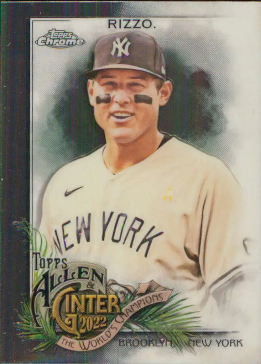 Anthony Rizzo New York Yankees Baseball Card from 2022 Topps Allen and Ginter Chrome