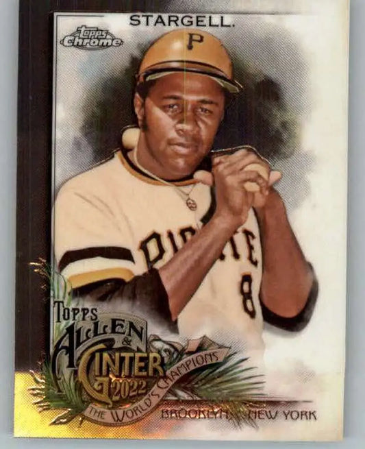Baseball card featuring Willie Stargell in vintage Pittsburgh Pirates uniform, Topps Allen & Ginter