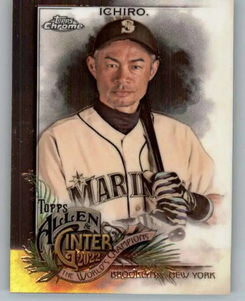 Ichiro Suzuki Seattle Mariners Baseball Card from 2022 Topps Allen & Ginter Chrome series