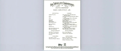 Ken Griffey Jr. baseball card from 2022 Topps Allen & Ginter trading cards collection