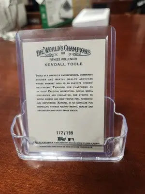 Kendall Toole fitness influencer trading card 2022 Topps Allen & Ginter Chrome toole magenta refractor