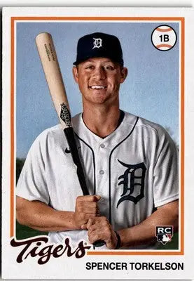 Baseball card of Spencer Torkelson from 2022 Topps Archives featuring Detroit Tigers