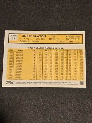 2022 Topps Archives Andre Dawson baseball card featuring classic baseball memorabilia