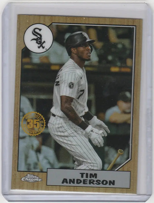Tim Anderson Chicago White Sox baseball card from 2022 Topps Chrome set