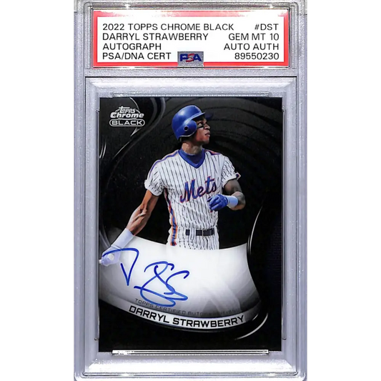 2022 Topps Chrome Black #CBA-DST Darryl Strawberry PSA 10 GEM MINT Auto New York Mets