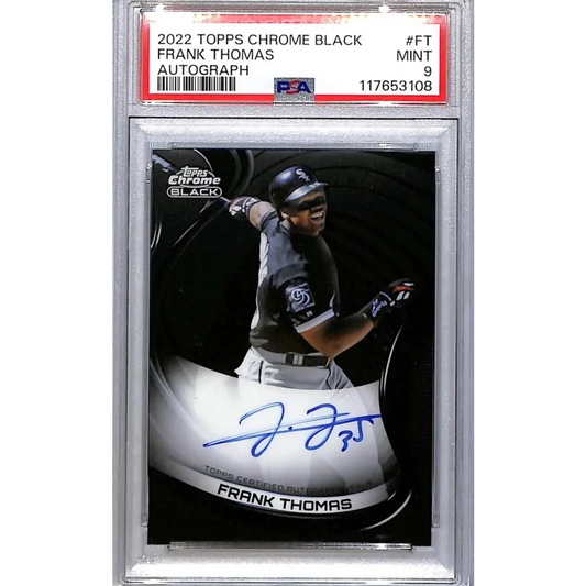 2022 Topps Chrome Black #CBA-FT Frank Thomas PSA 9 MINT Auto Chicago White Sox