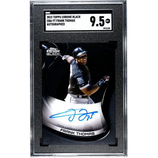 2022 Topps Chrome Black #CBA-FT Frank Thomas SGC 9.5 MINT+ Auto Chicago White Sox Baseball Card