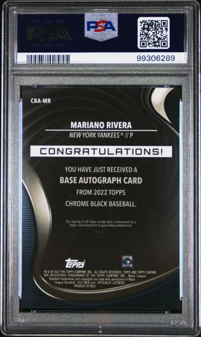 Graded Mariano Rivera PSA 10 GEM MINT Auto New York Yankees Baseball Card for collectors