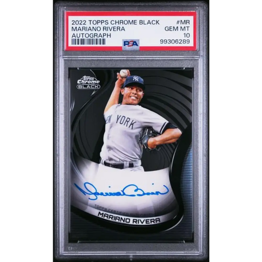 2022 Topps Chrome Black #CBA-MR Mariano Rivera PSA 10 GEM MINT Auto New York Yankees Baseball Card