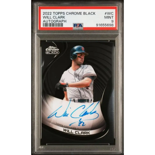 2022 Topps Chrome Black #CBA-WC Will Clark PSA 9 MINT Auto San Francisco Giants Baseball Card