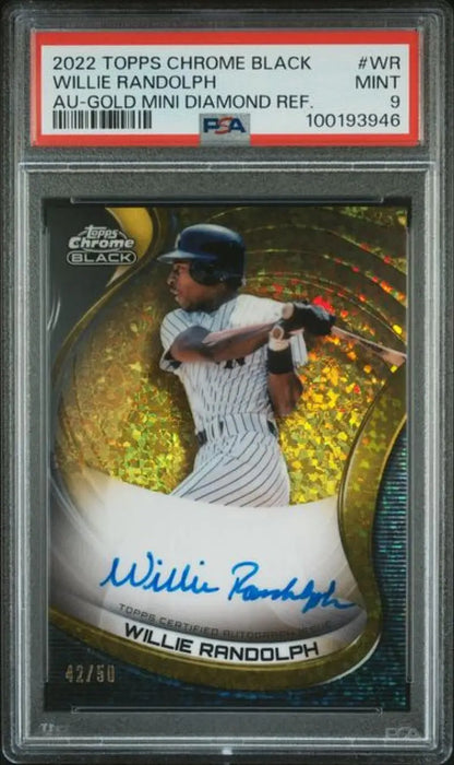PSA-graded Willie Randolph 2022 Topps Chrome Black Refractor New York Yankees card